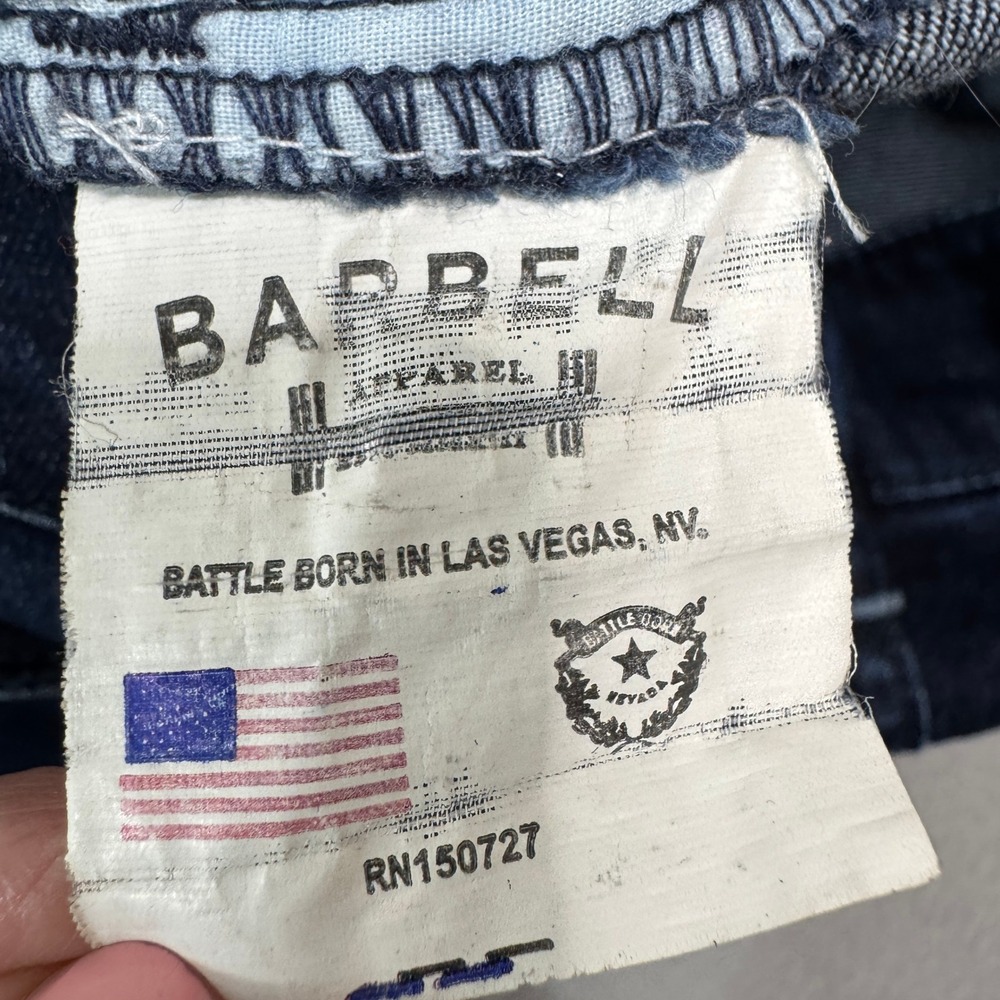 Barbell Apparel Jeans Mens 32 Dark Wash Blue Slim Athletic Fit Stretch Denim - Picture 9 of 11